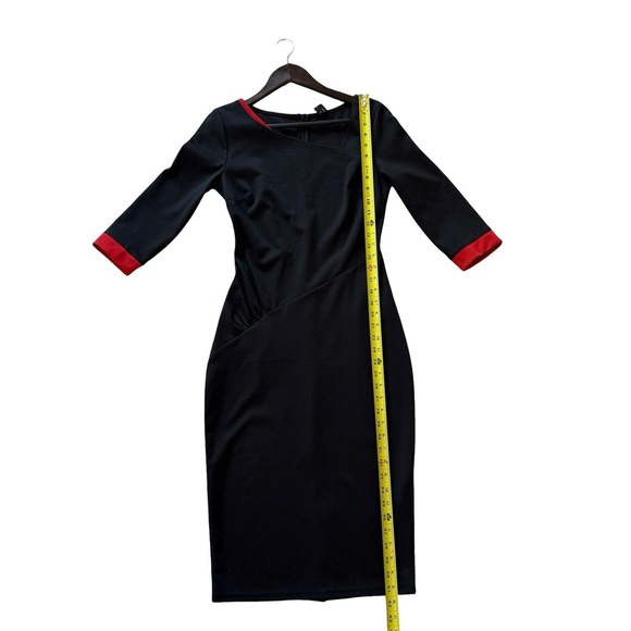 VfEmage Women's Elegant Colorblock Contrast Work Business Pencil Dress Size S - Picture 2 of 9